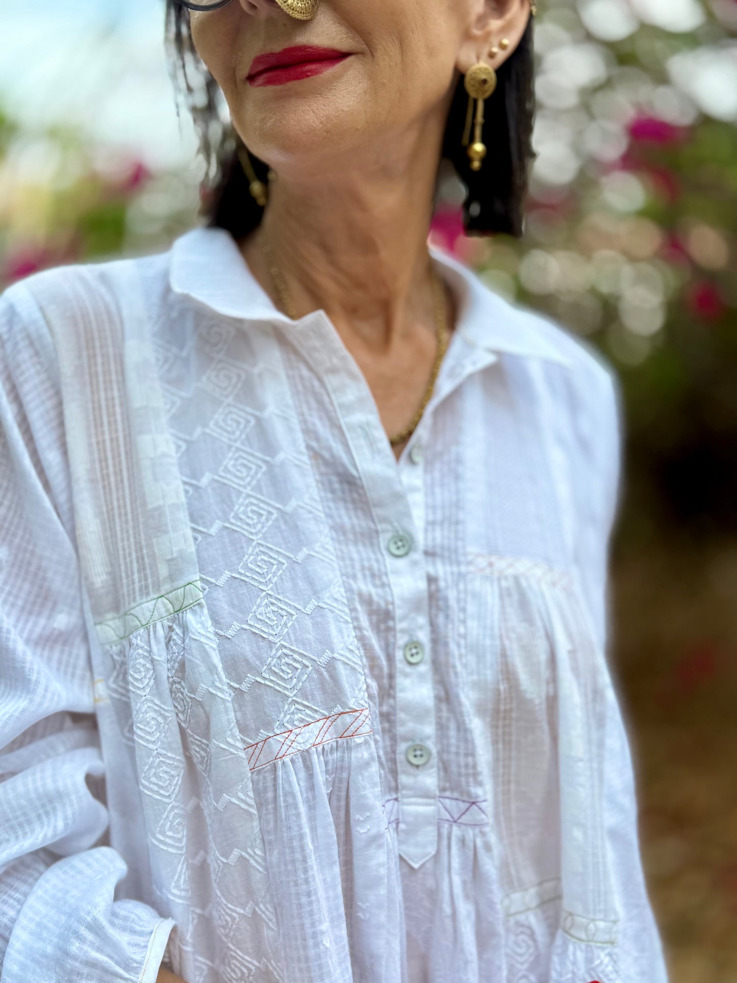 Flowing White Cotton Shirt