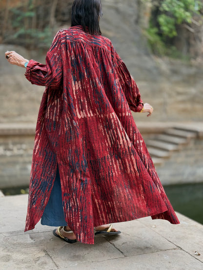 Parisian Vibes Block Printed Cotton Shirtdress