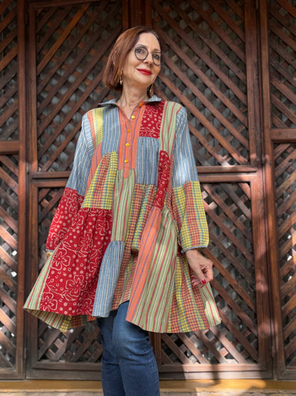 Colorful Cotton shirt in Khadi checks