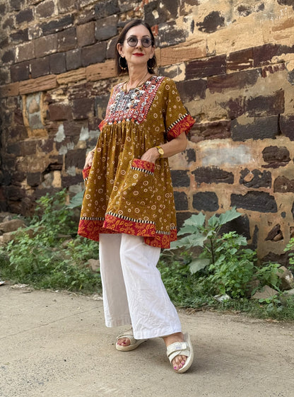 Kutch Tribal Embroidery Block Printed Tunic