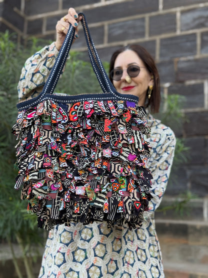 Upcycled Shaggy Rag Bag