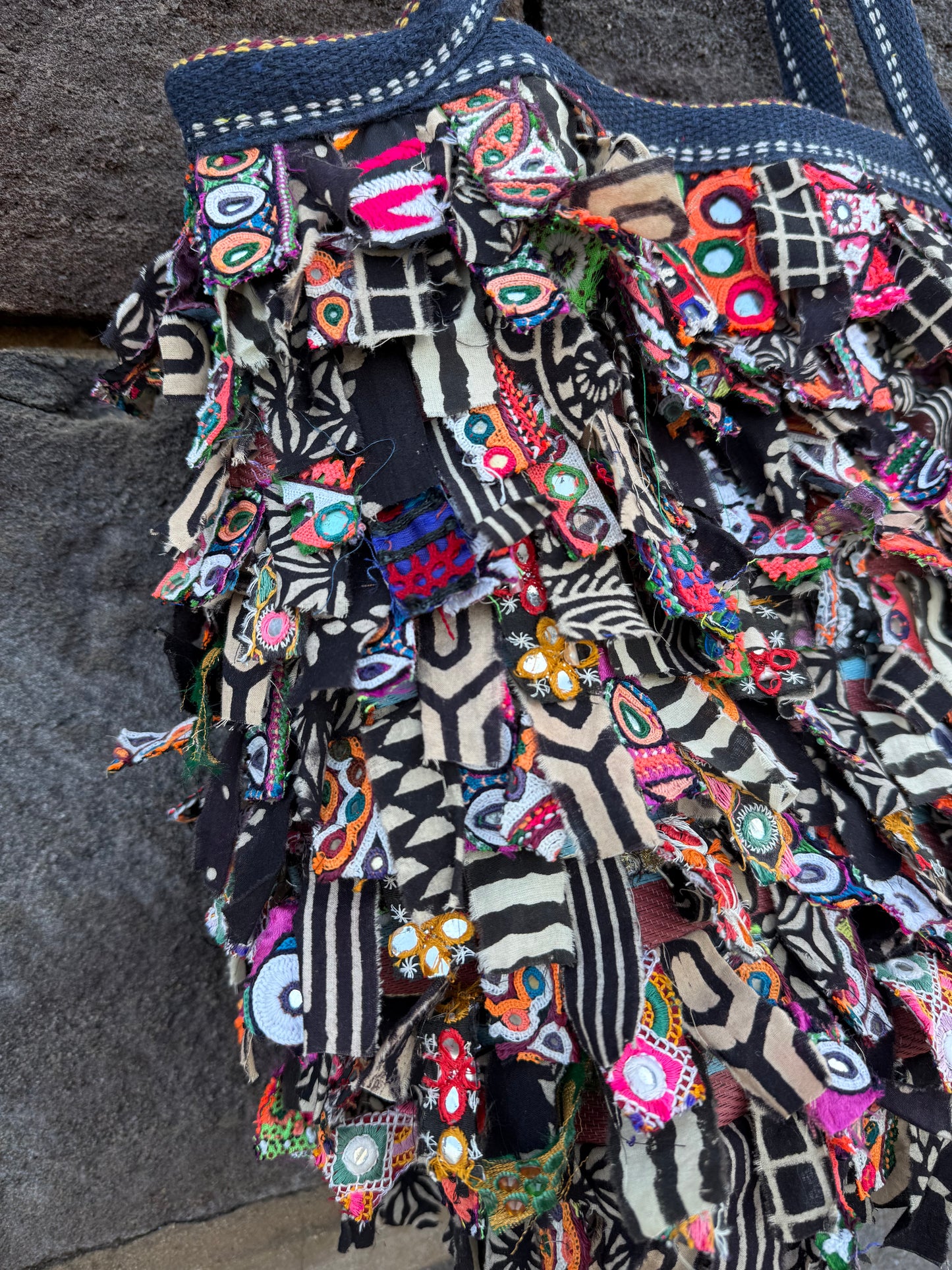 Upcycled Shaggy Rag Bag