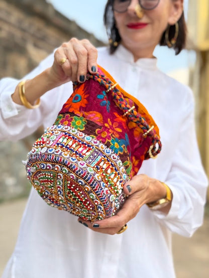 Boho Beadwork Potli Bag