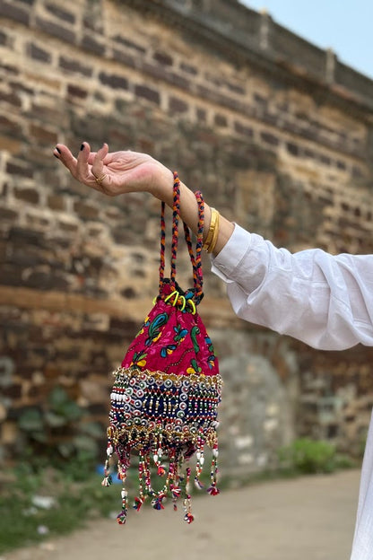 Heritage Mirrorwork Potli Bag
