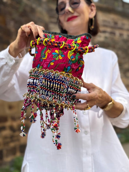 Heritage Mirrorwork Potli Bag