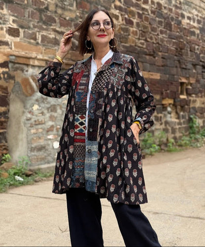 Autumn Ajrakh Smock Jacket