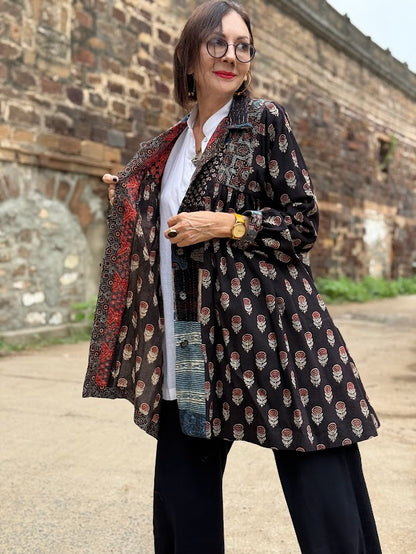 Autumn Ajrakh Smock Jacket