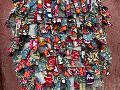Indian Embroidery Tote Bag – Upcycled Shaggy Design